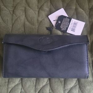 Black Leather Envelope Wallet